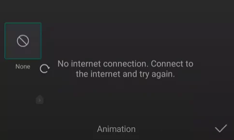 Capcut No internet connection error