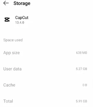 Clear CapCut cache