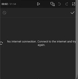 No internet connection