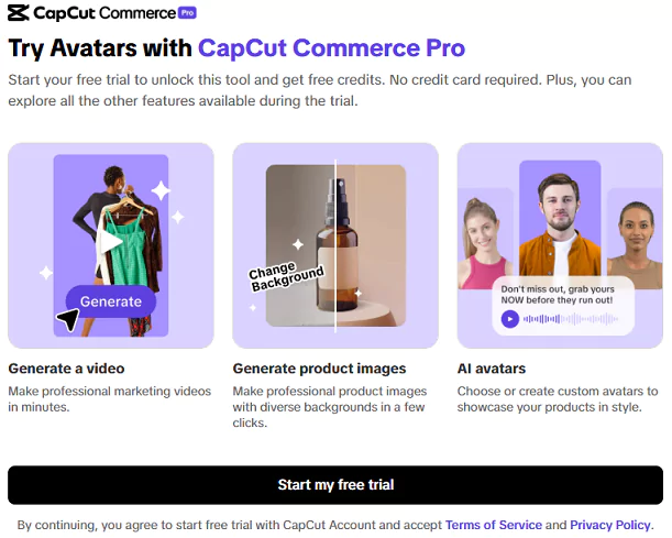 Try CapCut Commerce PRO today